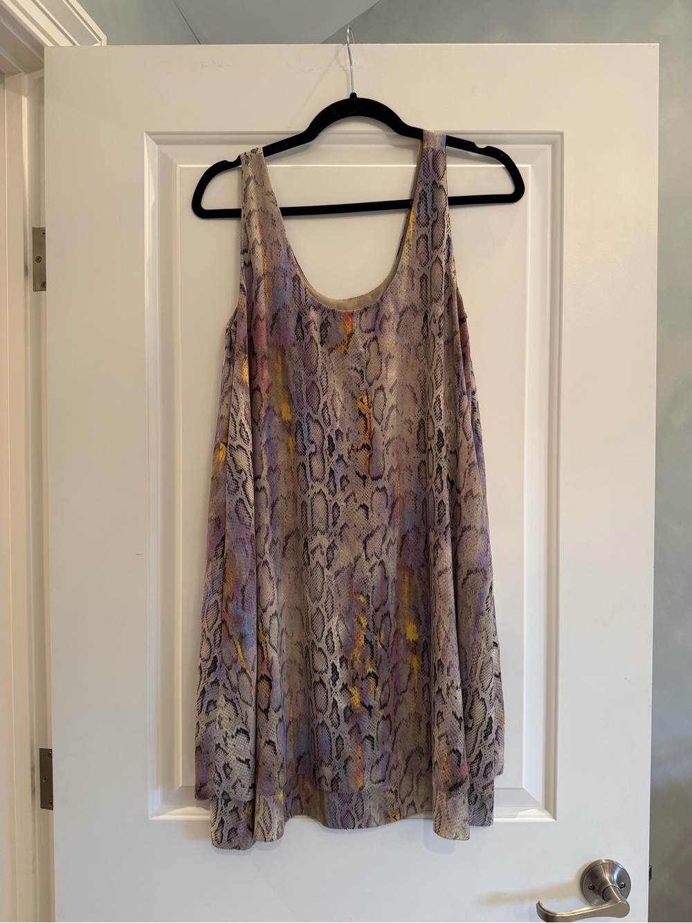 Each by Rachel Roy Snake Print Dress in Lavender and Neutral Tones